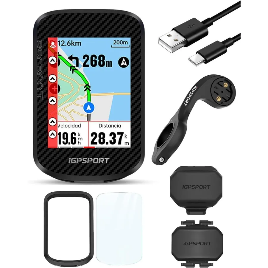 iGPSPORT BSC300T - Ciclocomputer GPS con navigazione su mappa a colori e display touch